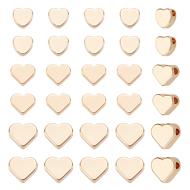 60шт 3 стиль латунные бусины, сердце