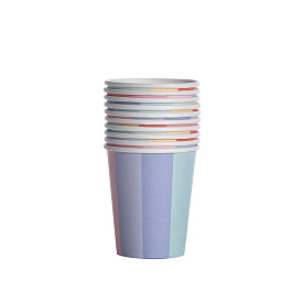 Одноразовые бумажные стаканчики для вечеринок цвета радуги, для выпечки праздничных принадлежностей