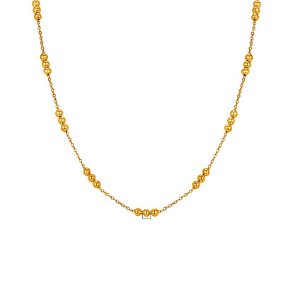 Ожерелья из нержавеющей стали с шариковыми звеньями для женщин