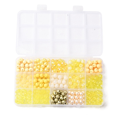Acrylic Beads, Mixed Style, Round