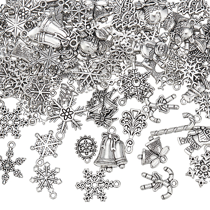 80 шт. подвески из сплава в тибетском стиле с рождественской тематикой