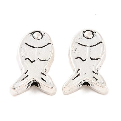 Тибетский стиль рыбы сплава бусины, без кадмия и без свинца, 11.5x8x3.5 мм, Отверстие : 1 мм , около 1086 шт / 1000 г