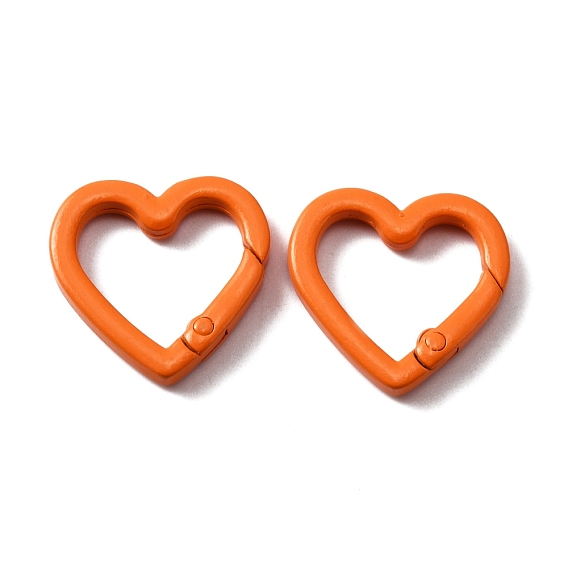 Zinc Alloy Spring Gate Rings, Heart Ring