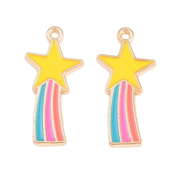 Подвески из эмали и сплава, без свинца, без кадмии и без никеля, очарование падающей звезды