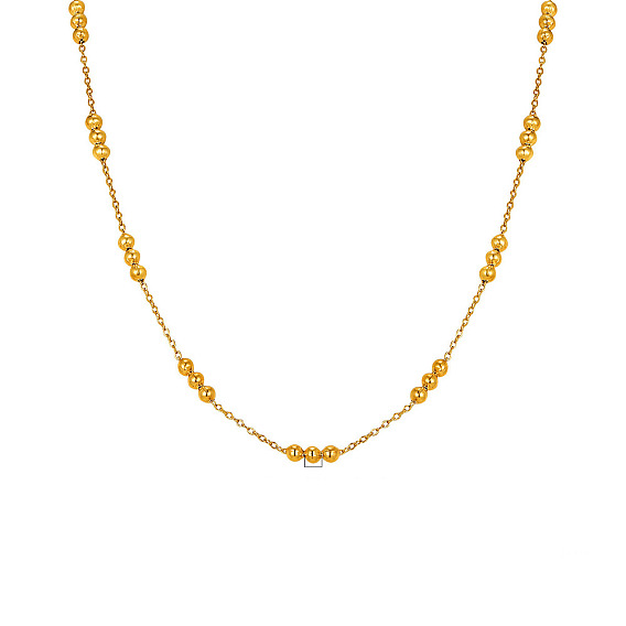 Ожерелья из нержавеющей стали с шариковыми звеньями для женщин