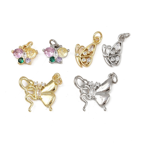 Латунные микро проложить кубического циркония подвески, бабочки прелести, с целью перехода в кольце, долговечный, без кадмия и без свинца, стойки покрытие