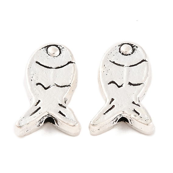 Тибетский стиль рыбы сплава бусины, без кадмия и без свинца, 11.5x8x3.5 мм, Отверстие : 1 мм , около 1086 шт / 1000 г