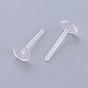 Plastic Stud Earring Findings, Flat Round