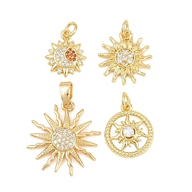 Латунные микро проложить кубического циркония подвески, без кадмия и без свинца, солнечные чары