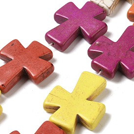 Синтетические бусины, окрашенные в бирюзовый цвет, религия крест