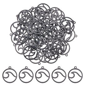 304 подвески из нержавеющей стали, лазерная резка, круглое кольцо с волной