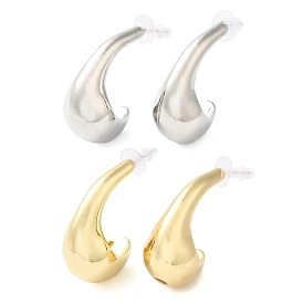 Alloy with Enamel Ear Studs, Teardrop