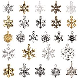 Tibetan Style Alloy Pendants, Christmas Snowflake