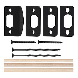 201 Защелка для двери из нержавеющей стали, дерева и железа с прокладкой, проставка для восстановления защелки дверного замка