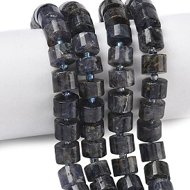 Природные иолит нитей бисера, диск, Heishi бусы, с бисером