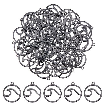 304 подвески из нержавеющей стали, лазерная резка, круглое кольцо с волной
