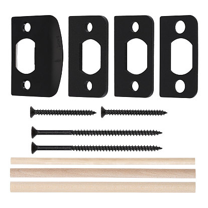 201 Защелка для двери из нержавеющей стали, дерева и железа с прокладкой, проставка для восстановления защелки дверного замка