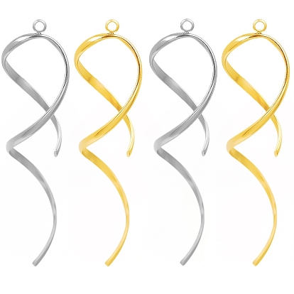 304 из нержавеющей стали большие кулоны, подвеска в форме шелковой ленты