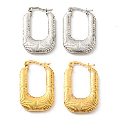 304 прямоугольные серьги-кольца из нержавеющей стали для женщин