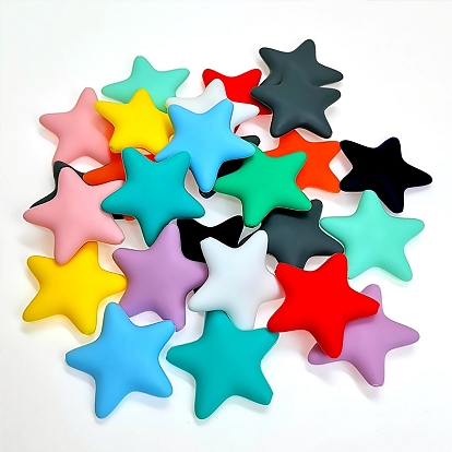 Star Silicone Beads, Chewing Beads For Teethers, DIY Nursing Necklaces Making