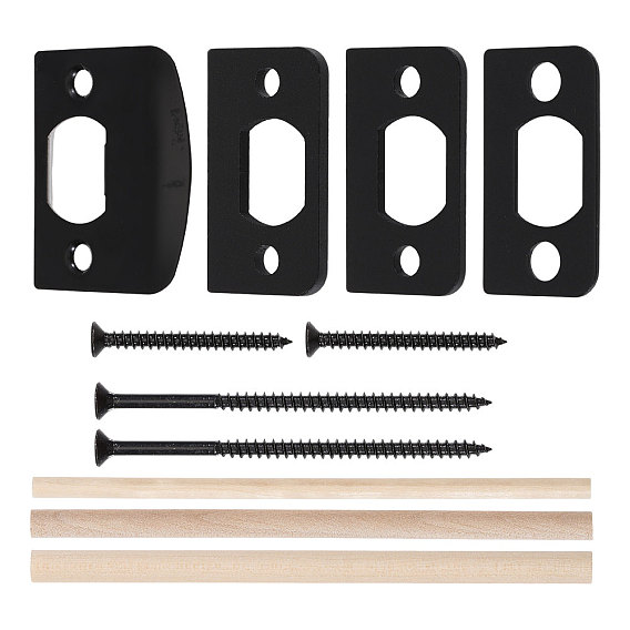 201 Защелка для двери из нержавеющей стали, дерева и железа с прокладкой, проставка для восстановления защелки дверного замка