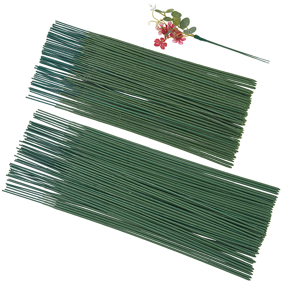 100шт. 2 стили железный стебель цветочный стержень, с пластиковым выводом, для подставки для букета из искусственных цветов