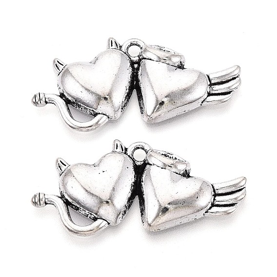 Тибетский стиль сплава цинка подвески, сердце прелести