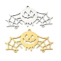 Halloween 201 Stainless Steel Chandelier Component Links, Pumpkin with Spider Web