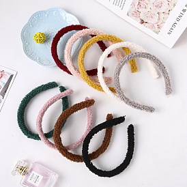 Candy-colored Teddy Curly Lamb Wool Headband Simple Plastic Hair Accessories
