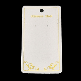 Gold Stamping Paper Jewelry Display Cards, Floral Print Necklace and Earring Display Cards, Rectangle