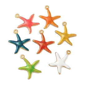 Подвески из эмали и сплава, очарование морской звезды, золотые