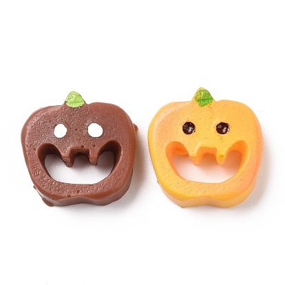 Halloween Opaque Resin Cabochons, Pumpkin