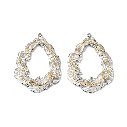 304 подвески из нержавеющей стали, каплевидная форма пера, без свинца и без кадмия