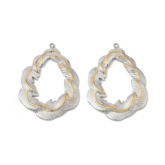 304 подвески из нержавеющей стали, каплевидная форма пера, без свинца и без кадмия