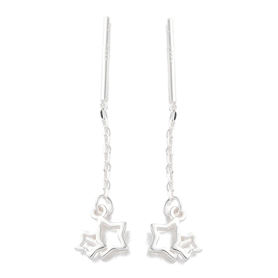 999 тонкие серьги-звездочки из стерлингового серебра, серьги
