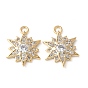 Латунные микропаве прозрачные подвески с фианитом, звезды прелести, без кадмия и без свинца, долговечный, стойки покрытие
