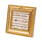 Квадратная фоторамка, органайзер для колец из смолы, подставка с бархатным ковриком, золотые