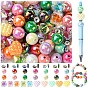 DIY-Sets für Perlenstifte aus Kunststoff, einschließlich runder Acrylperlen, Strass Spacer Perlen Zwischenperlen