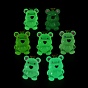 Décorations d'affichage en résine lumineuse ours couronne, brillent dans le noir, pour les ornements de bureau de voiture ou de bureau à domicile