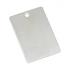 201 Stainless Steel Blank Stamping Tag Pendants, Rectangle