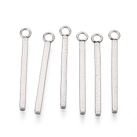 Pendentifs en acier inoxydable, barre / bâton
