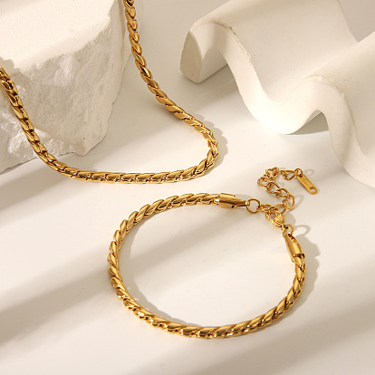 304 Браслеты и ожерелья из кубинской цепи из нержавеющей стали для женщин, высококлассный и модный