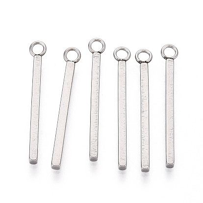 Pendentifs en acier inoxydable, barre / bâton