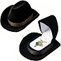 4piezas de joyeros de terciopelo para sombreros, joyero para almacenamiento de anillos y colgantes