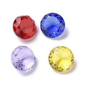 Glass Rhinestone Cabochons, Flat Back, Flat Round