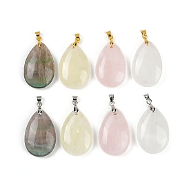 Природных драгоценных камней подвески, подвески-капли с латунной фурнитурой