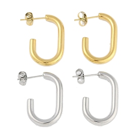 Ионное покрытие (ip) 304 серьги-гвоздики из нержавеющей стали, прямоугольные