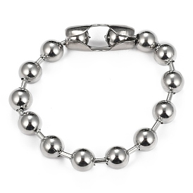 304 Stainless Steel Ball Chain Bracelets, Tag Chain