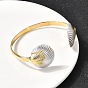 304 женские браслеты-манжеты из нержавеющей стали, реальный 18 k позолоченный и цвет нержавеющей стали