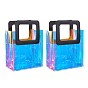 PVC Laser transparente Tasche, Tragetasche, mit pu ledergriffen, für Geschenk- oder Geschenkverpackungen, Rechteck